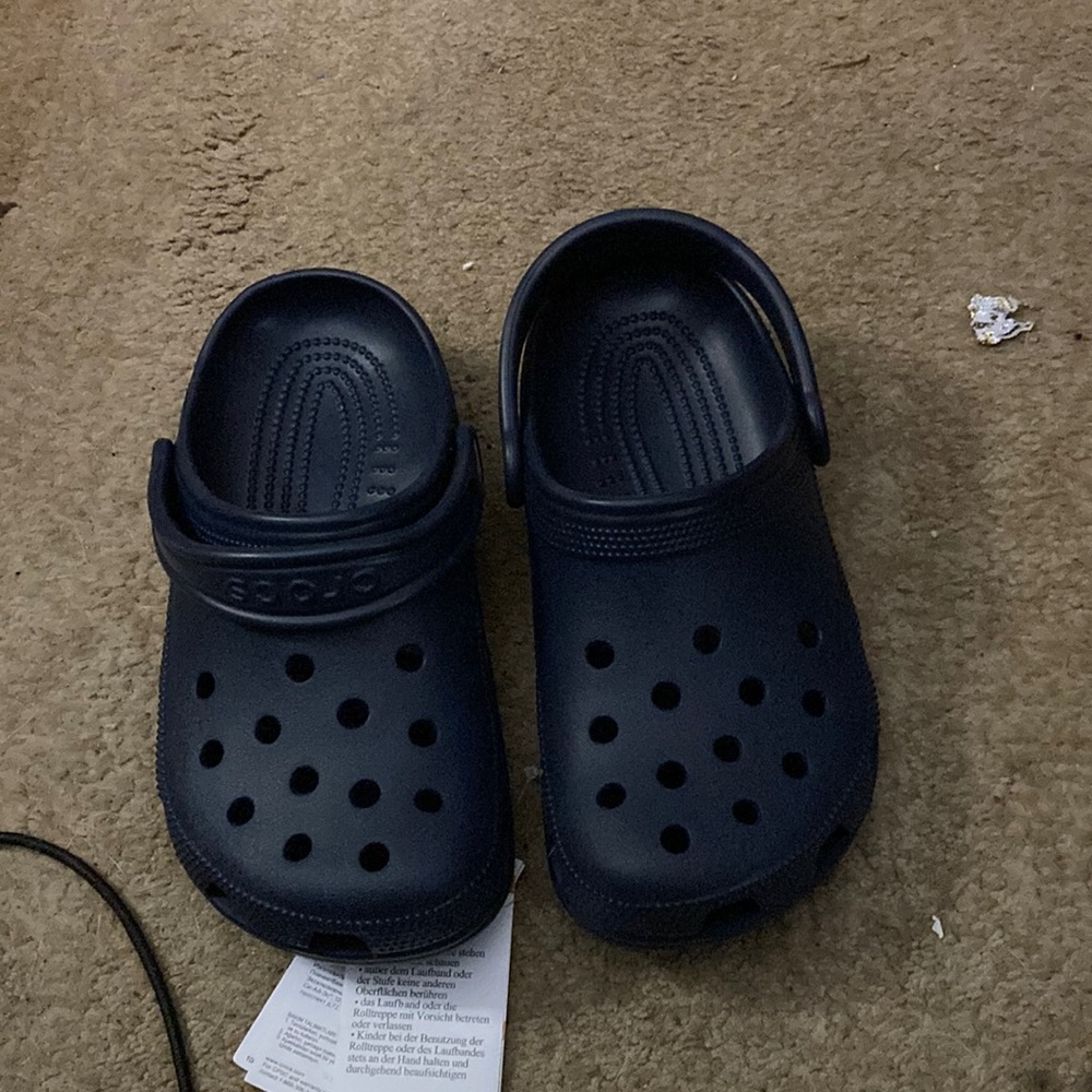 Brand new blue crocs never worn